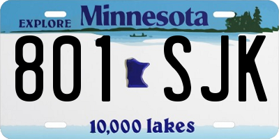 MN license plate 801SJK