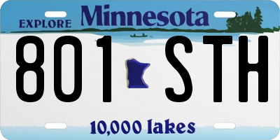 MN license plate 801STH