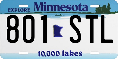 MN license plate 801STL
