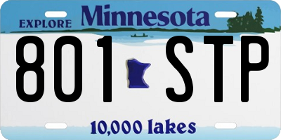 MN license plate 801STP