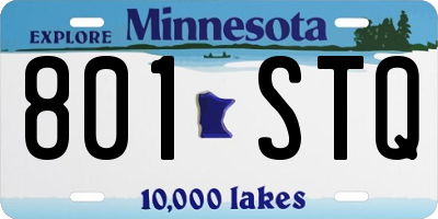 MN license plate 801STQ