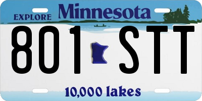 MN license plate 801STT