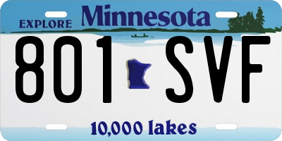 MN license plate 801SVF