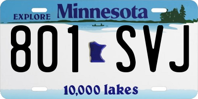 MN license plate 801SVJ