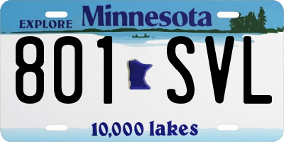 MN license plate 801SVL
