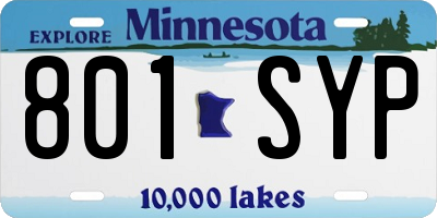 MN license plate 801SYP