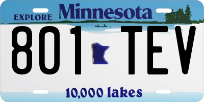 MN license plate 801TEV
