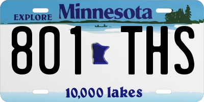 MN license plate 801THS