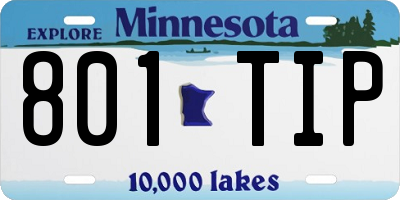 MN license plate 801TIP
