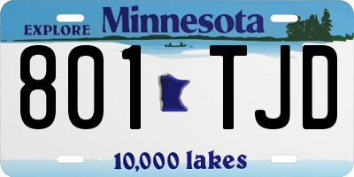 MN license plate 801TJD