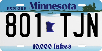 MN license plate 801TJN