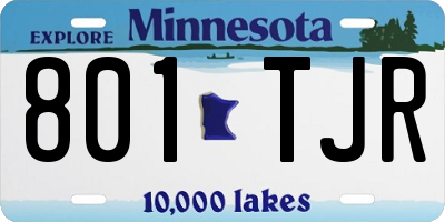MN license plate 801TJR