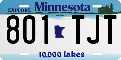 MN license plate 801TJT