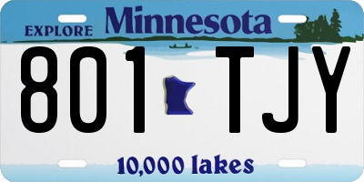 MN license plate 801TJY