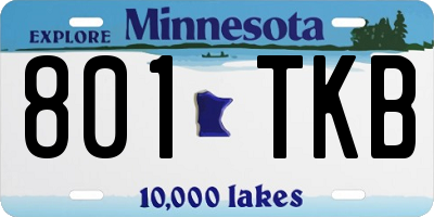 MN license plate 801TKB
