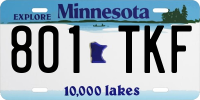 MN license plate 801TKF
