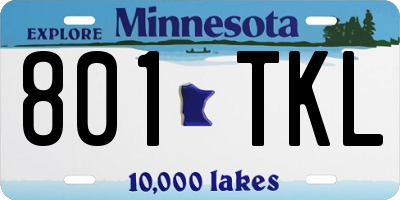 MN license plate 801TKL