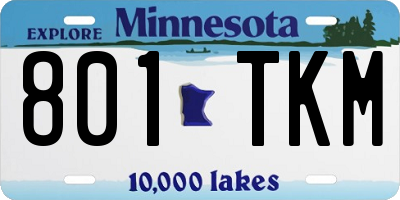 MN license plate 801TKM
