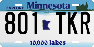 MN license plate 801TKR