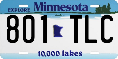 MN license plate 801TLC