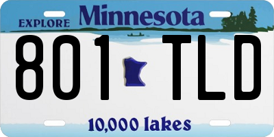 MN license plate 801TLD
