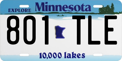 MN license plate 801TLE