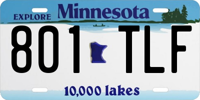 MN license plate 801TLF