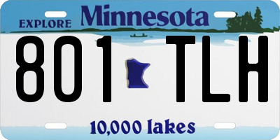 MN license plate 801TLH