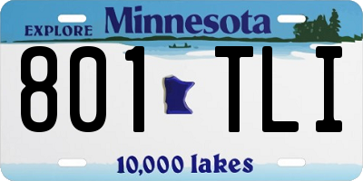 MN license plate 801TLI