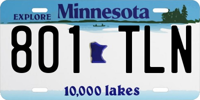 MN license plate 801TLN