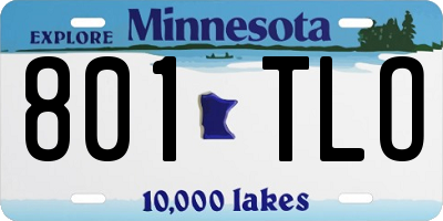MN license plate 801TLO