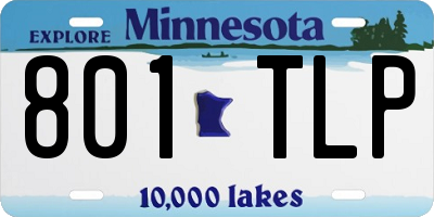 MN license plate 801TLP