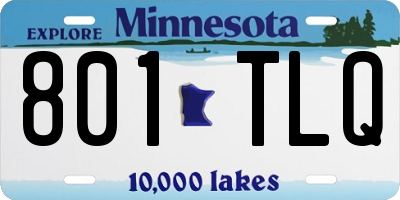 MN license plate 801TLQ