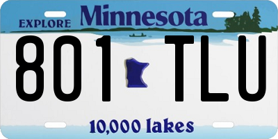 MN license plate 801TLU