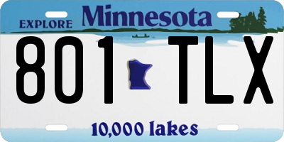 MN license plate 801TLX