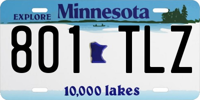 MN license plate 801TLZ