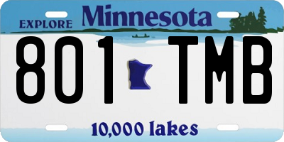 MN license plate 801TMB