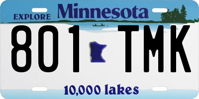 MN license plate 801TMK