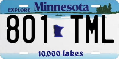 MN license plate 801TML