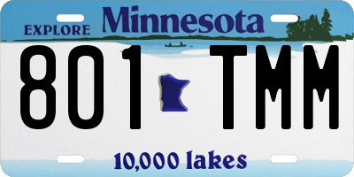 MN license plate 801TMM