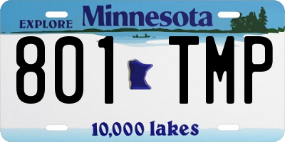 MN license plate 801TMP