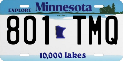 MN license plate 801TMQ