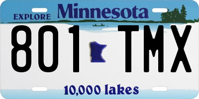 MN license plate 801TMX