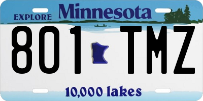 MN license plate 801TMZ