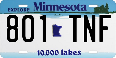MN license plate 801TNF