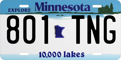 MN license plate 801TNG