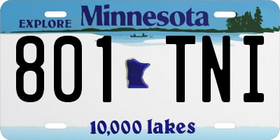 MN license plate 801TNI