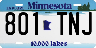 MN license plate 801TNJ