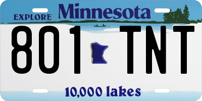 MN license plate 801TNT