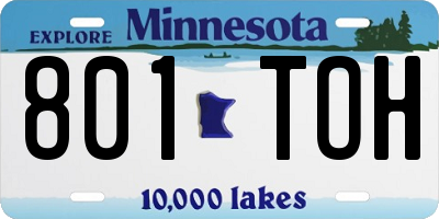 MN license plate 801TOH
